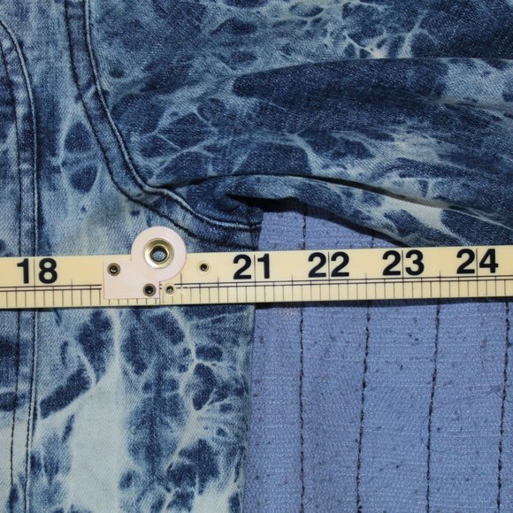 Blue Tunellus Men's Tie Dye Denim Jacket size L - Picture 8 of 12